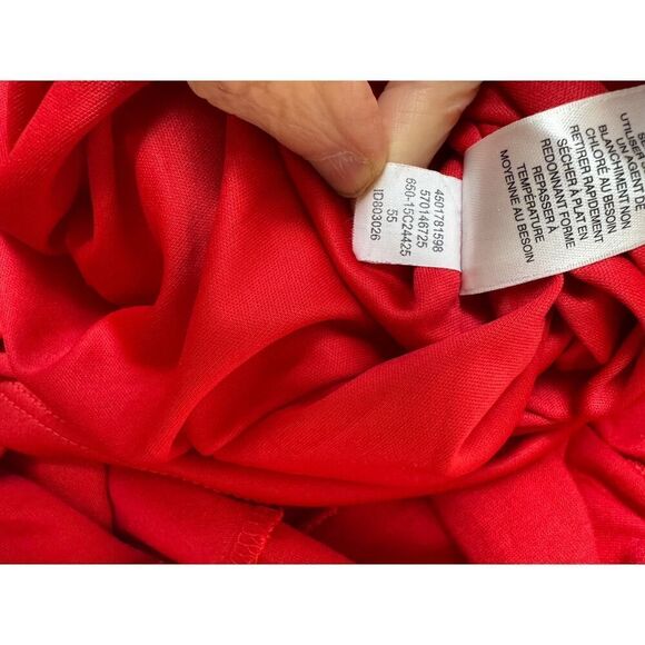 Chicos Maxi Dress Empire Waist Rayon Red Sleeveless - Size 0 Petite - Picture 7 of 10